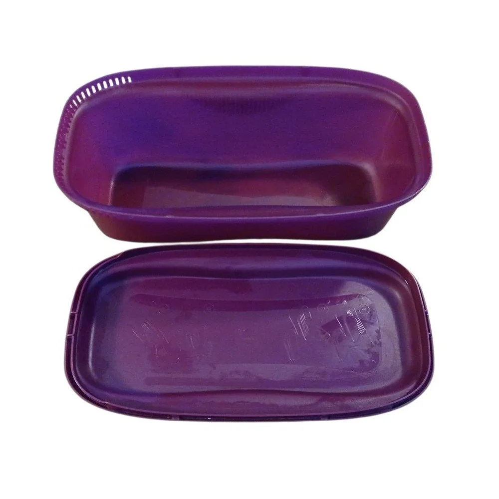 Tupperware Microwave 8 Cup Pasta Spaghetti Maker Cook Toss Strain Purple 6775A-1